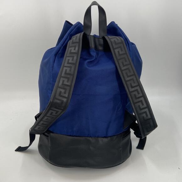Versace perfume navy and black drawstring bucket backpack main image 8